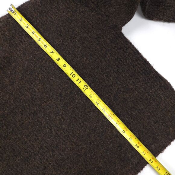 NEW Pistola Wool Mohair Zane Crew Sweater Chocolate Brown Minimal Boho Lagenlook - Picture 4 of 7
